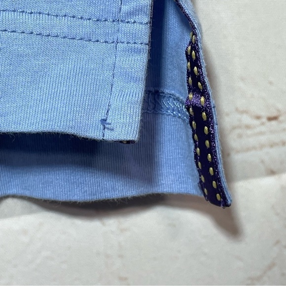 Robert Graham Polo Shirt Mens Large Blue Classic Fit Flip Skull Collar - Picture 6 of 13